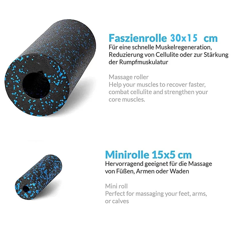 Fitness Yoga Roller EPP 5 In 1 Foam Roller Set For Deep Tissue Massage And Exercise, Neck Back Leg Arm Feet Muscles Recovery