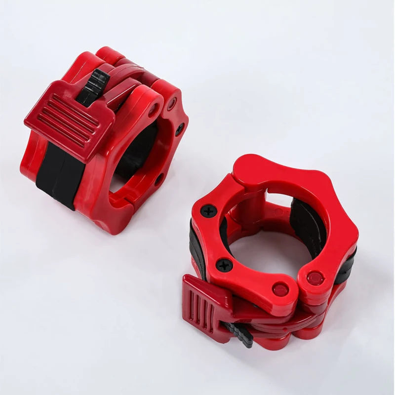 1pair Barbell Clamps, Quick Release Barbell Lock Buckle, Dumbbell Bar Clip, Weight Plates Collar Clips For Workout Fitness Train