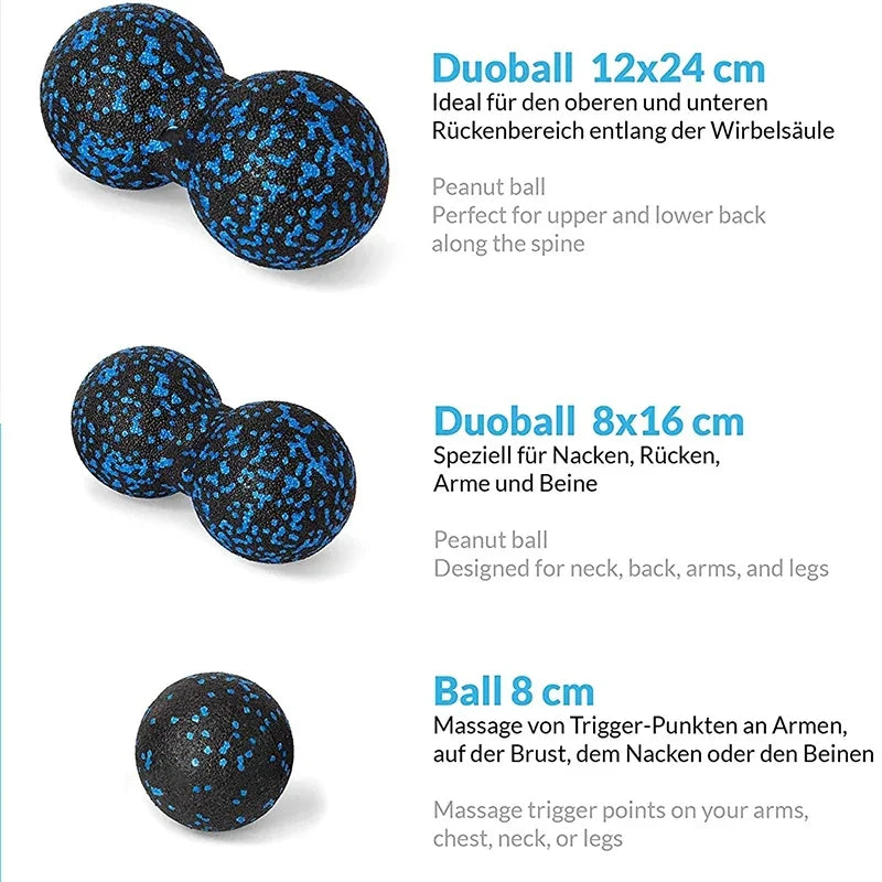 Fitness Yoga Roller EPP 5 In 1 Foam Roller Set For Deep Tissue Massage And Exercise, Neck Back Leg Arm Feet Muscles Recovery