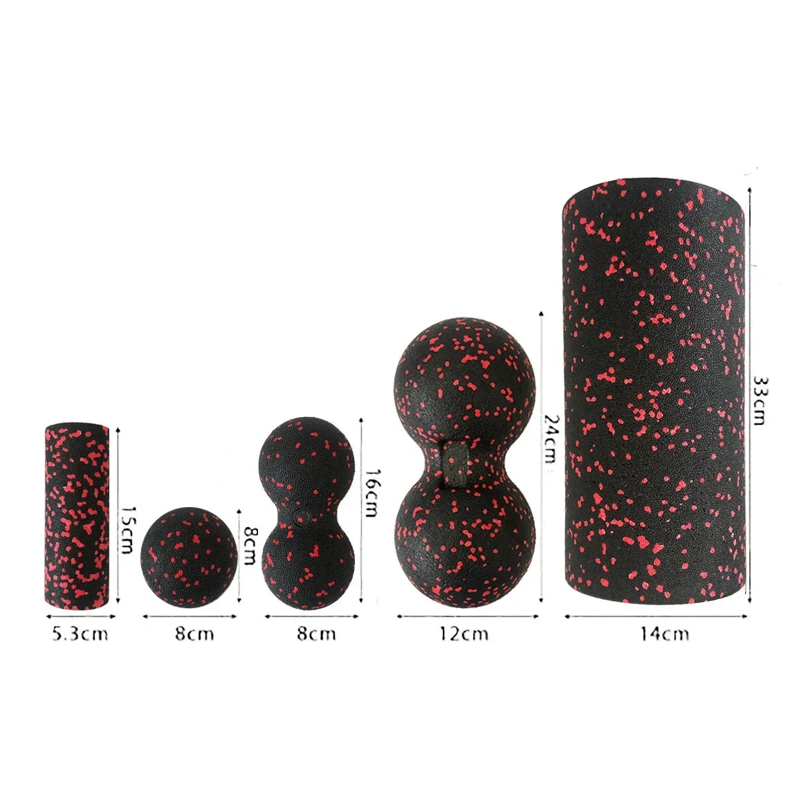 Fitness Yoga Roller EPP 5 In 1 Foam Roller Set For Deep Tissue Massage And Exercise, Neck Back Leg Arm Feet Muscles Recovery