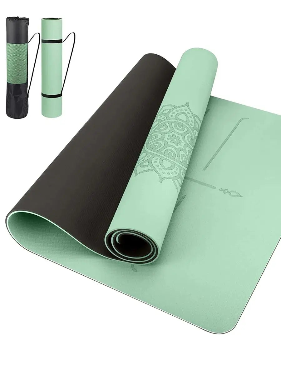 TPEgoyamat Non-slip, Pilates mat, environmentally friendly, Tear resistant thick yoga mat, suitable for family exercise mat,
