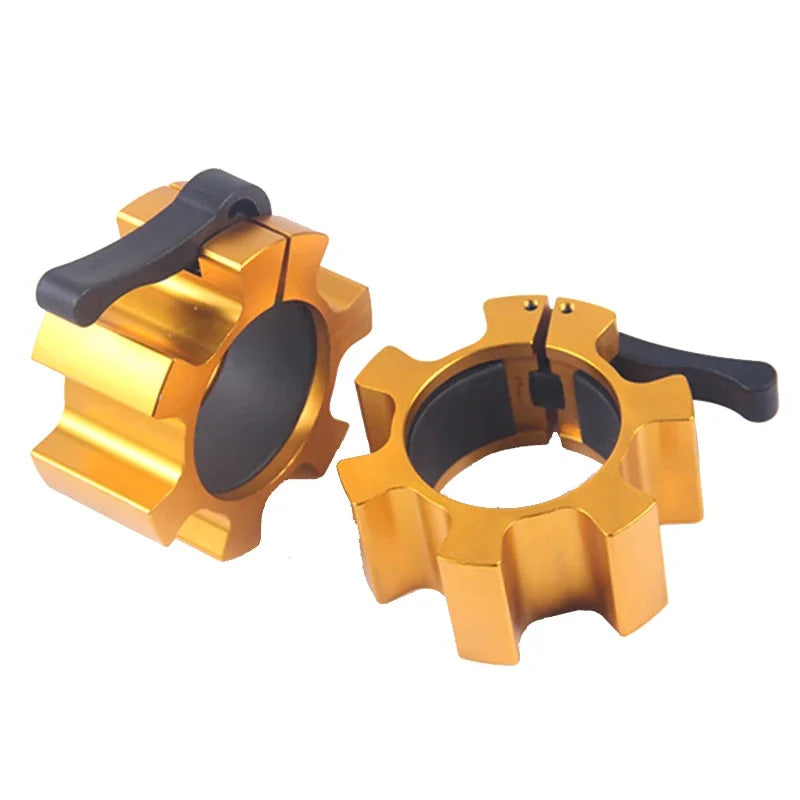 50mm Alloy Barbell Clamps 2 PCS Quick Release Barbell Locking Clamps Weightlifting Bar Weight Plates Collar Fitness Equipment