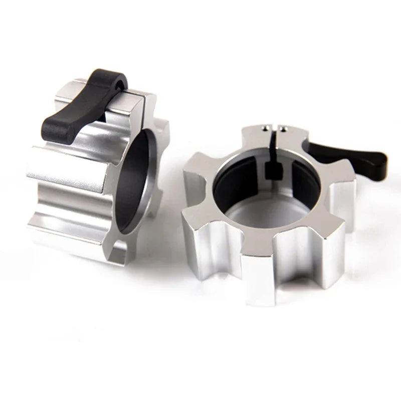 50mm Alloy Barbell Clamps 2 PCS Quick Release Barbell Locking Clamps Weightlifting Bar Weight Plates Collar Fitness Equipment